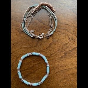 Grey and rose gold bracelet